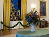 Vánoce v Bílém dom. Betlém ve Východním pokoji